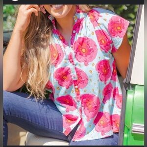 Victoria Dunn Bays Blouse, NWOT, size medium,